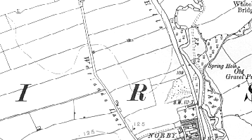 extract from the 1914 6" scale OS map showing Thirsk, Norby, Sowerby North Riding of Yorkshire England