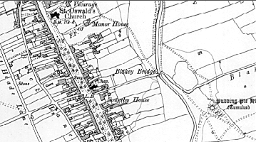 extract from the 1914 6" scale OS map showing Thirsk, Norby, Sowerby North Riding of Yorkshire England