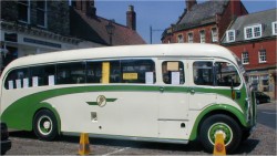 vintage bus Thirsk Market Place
